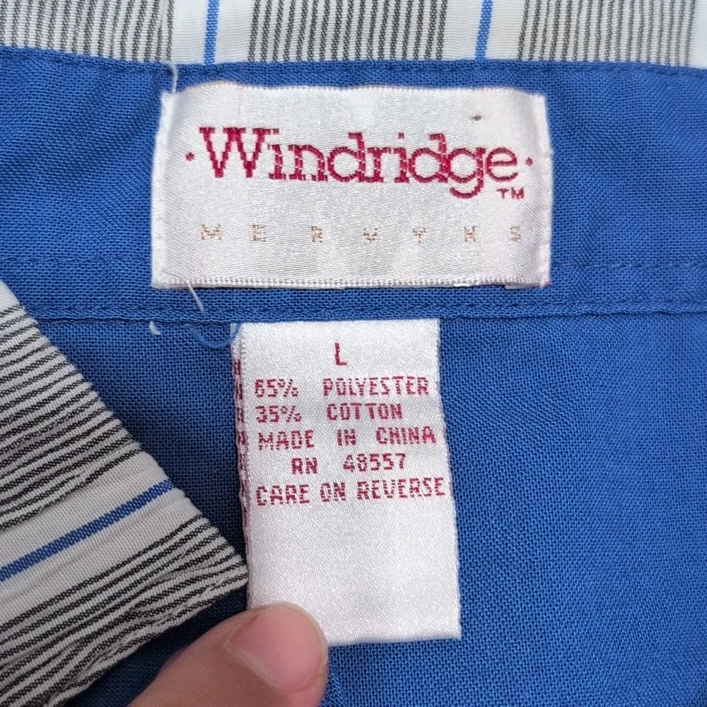 Vintage Grandpa Collared Shirt Windridge Mervyn's Size Large - Picture 3 of 11